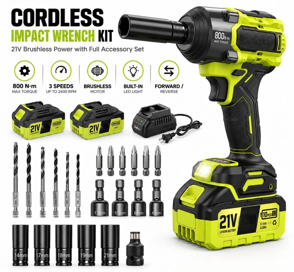 Cordless Impact Wrench Kit